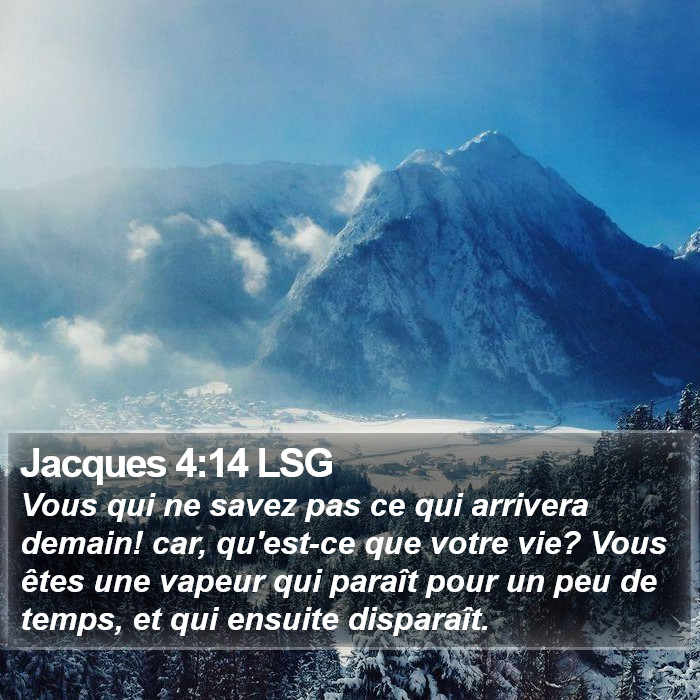 Jacques 4:14 LSG Bible Study