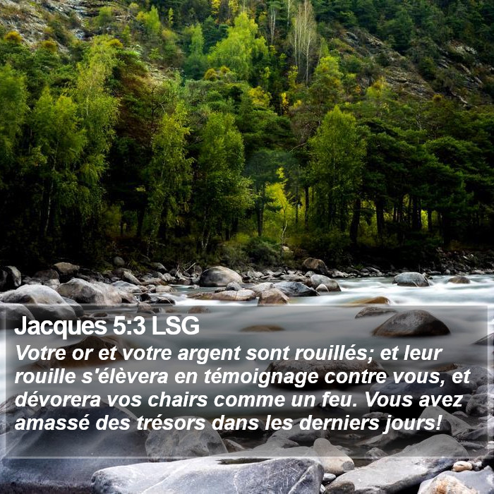 Jacques 5:3 LSG Bible Study