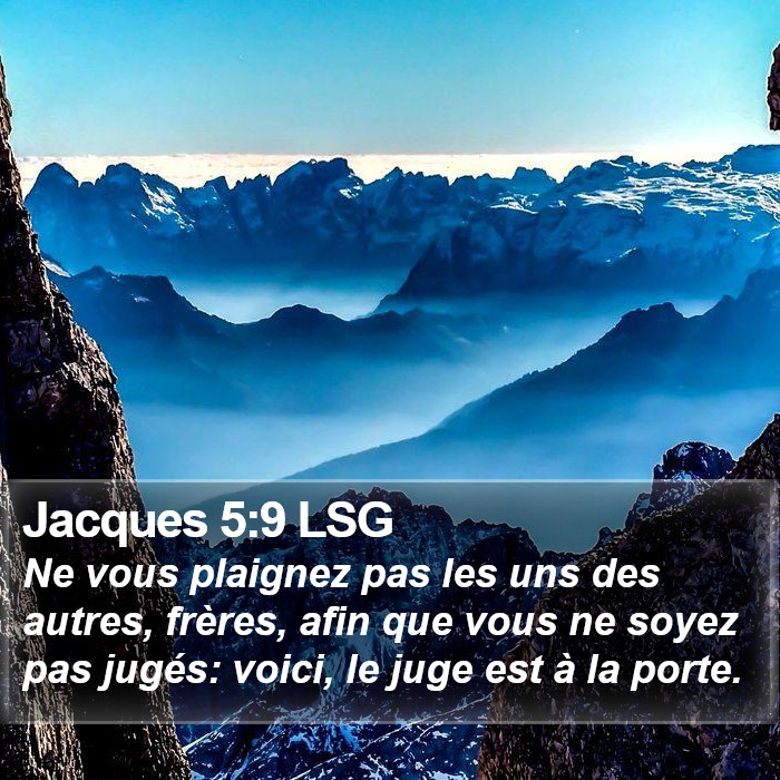 Jacques 5:9 LSG Bible Study