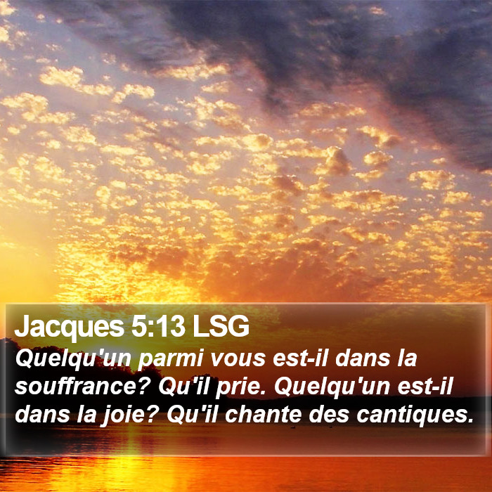 Jacques 5:13 LSG Bible Study