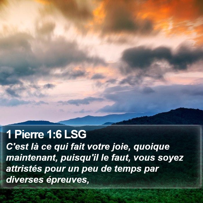 1 Pierre 1:6 LSG Bible Study