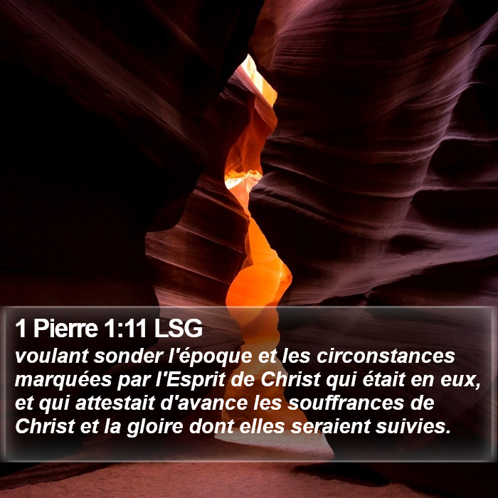 1 Pierre 1:11 LSG Bible Study