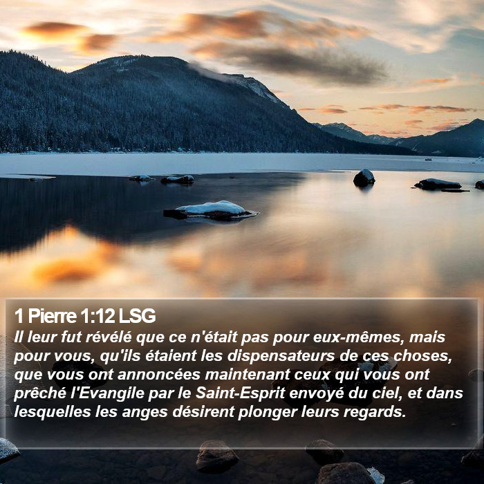 1 Pierre 1:12 LSG Bible Study