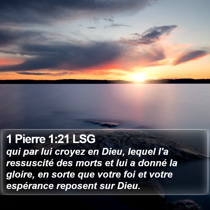 1 Pierre 1:21 LSG Bible Study