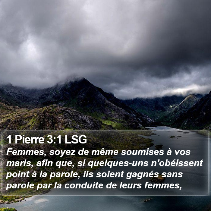 1 Pierre 3:1 LSG Bible Study