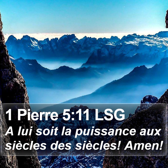 1 Pierre 5:11 LSG Bible Study