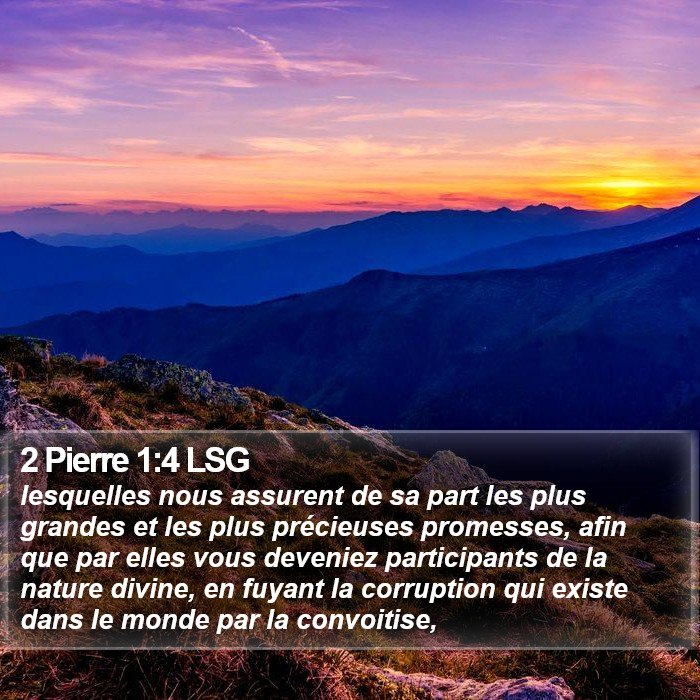 2 Pierre 1:4 LSG Bible Study