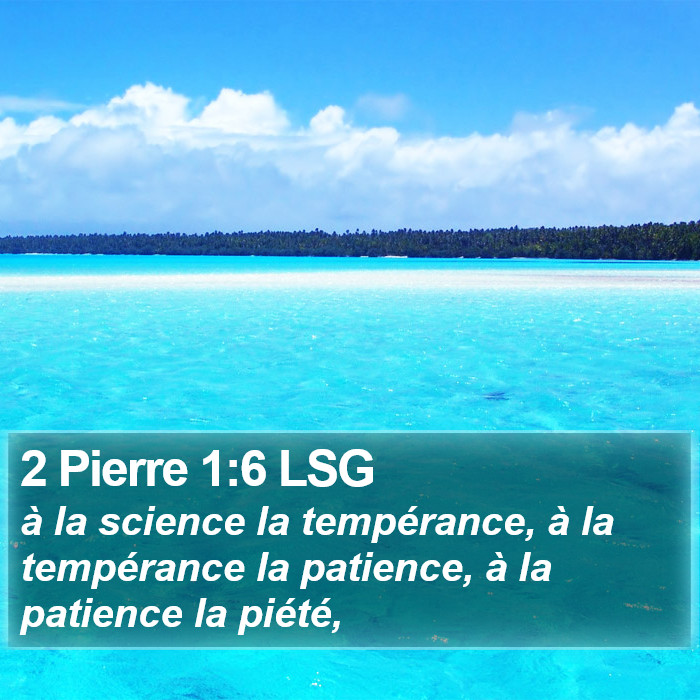 2 Pierre 1:6 LSG Bible Study