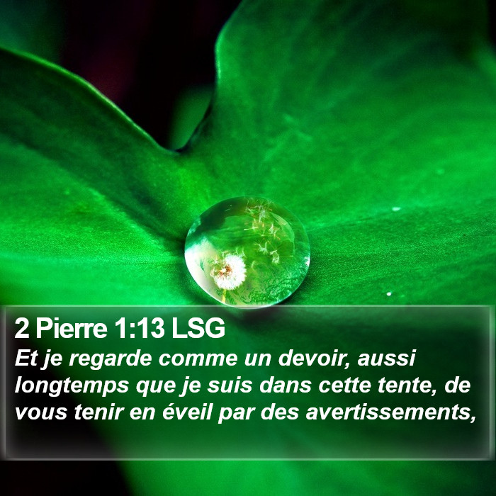 2 Pierre 1:13 LSG Bible Study