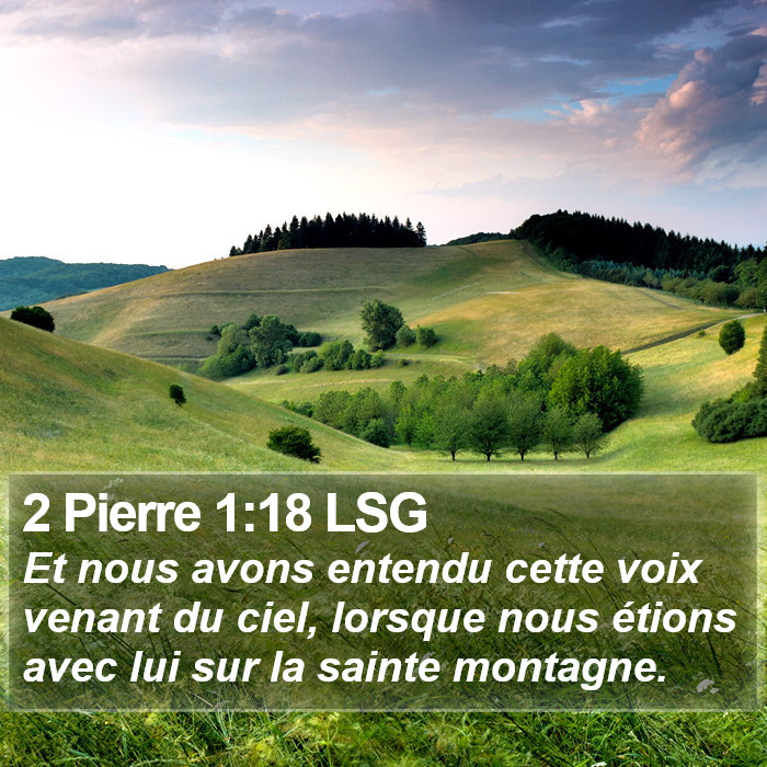 2 Pierre 1:18 LSG Bible Study