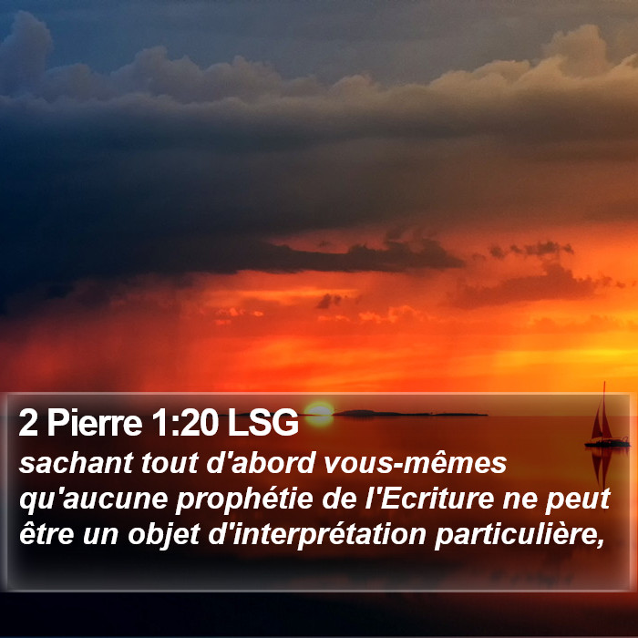 2 Pierre 1:20 LSG Bible Study