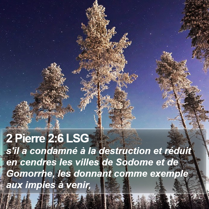 2 Pierre 2:6 LSG Bible Study