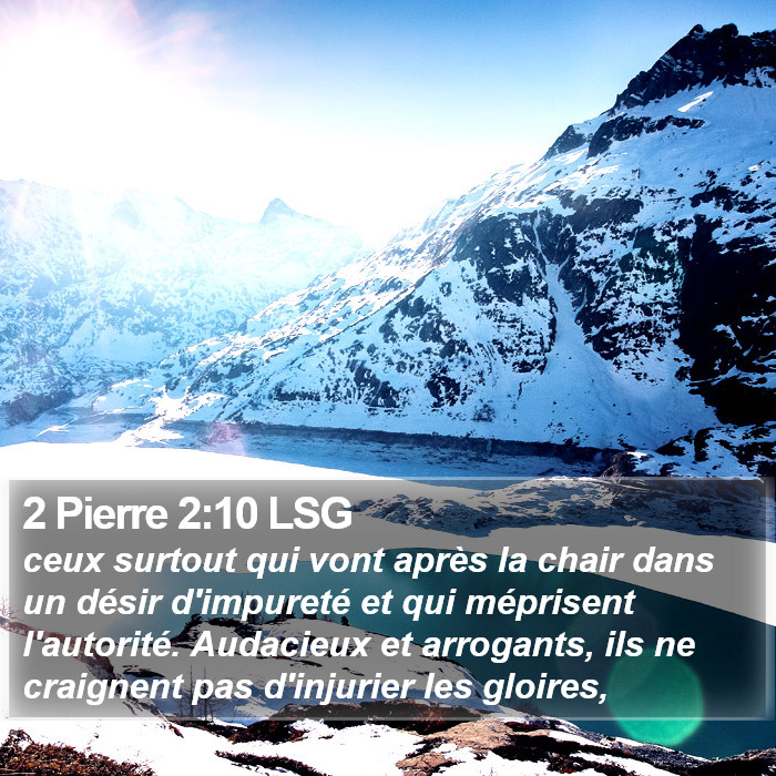 2 Pierre 2:10 LSG Bible Study