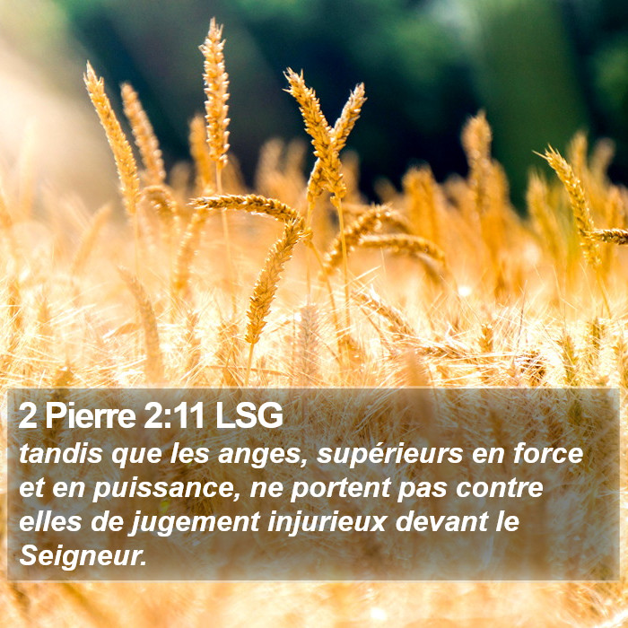 2 Pierre 2:11 LSG Bible Study