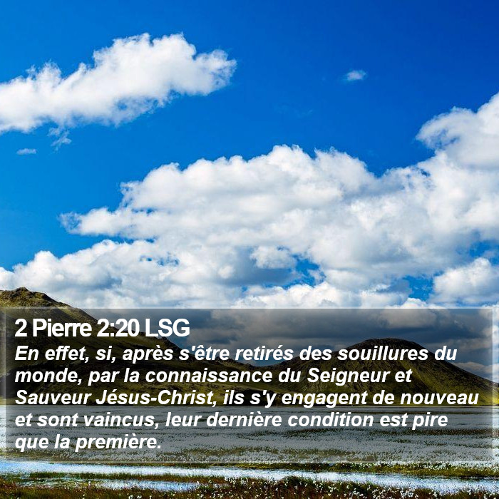 2 Pierre 2:20 LSG Bible Study