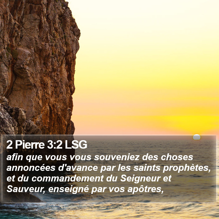 2 Pierre 3:2 LSG Bible Study