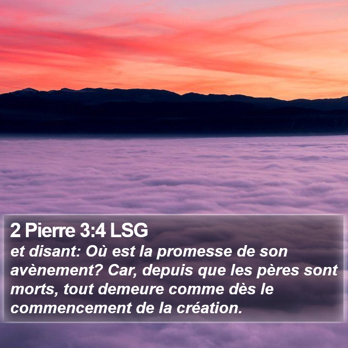 2 Pierre 3:4 LSG Bible Study