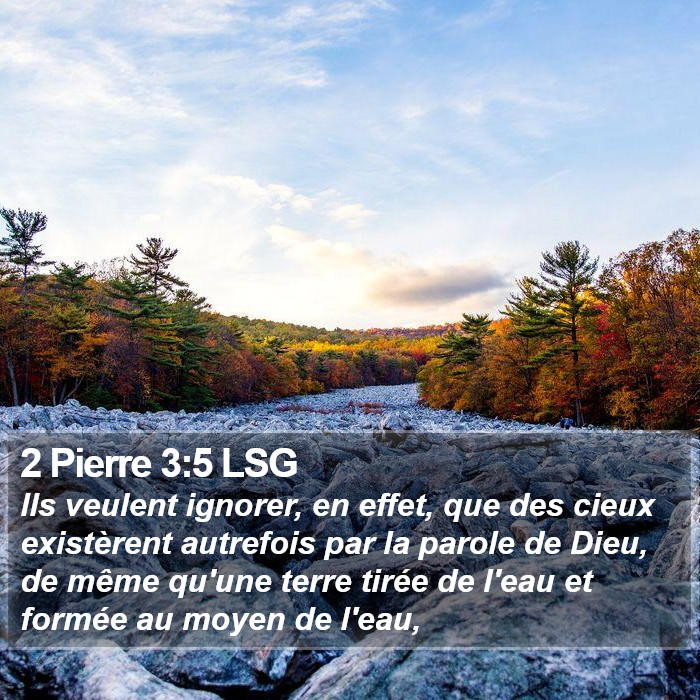 2 Pierre 3:5 LSG Bible Study