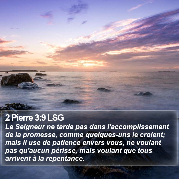 2 Pierre 3:9 LSG Bible Study