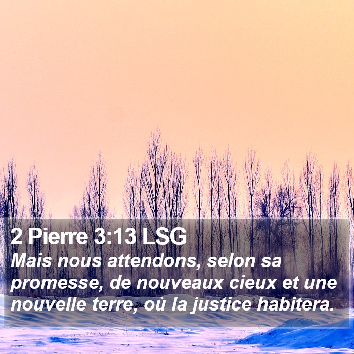 2 Pierre 3:13 LSG Bible Study