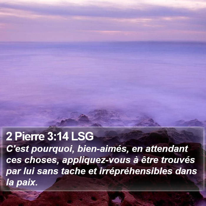 2 Pierre 3:14 LSG Bible Study