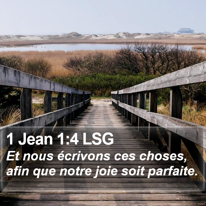 1 Jean 1:4 LSG Bible Study