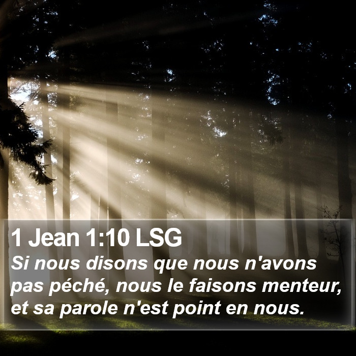 1 Jean 1:10 LSG Bible Study