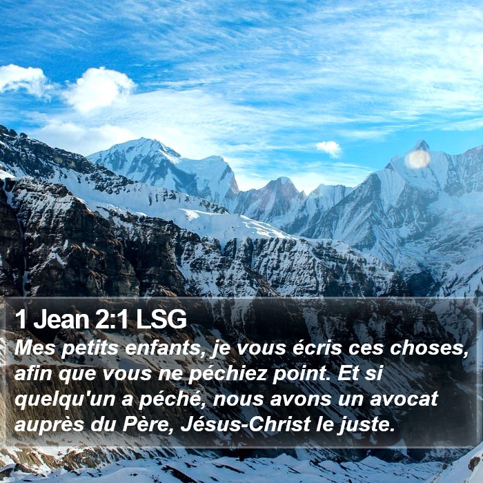 1 Jean 2:1 LSG Bible Study