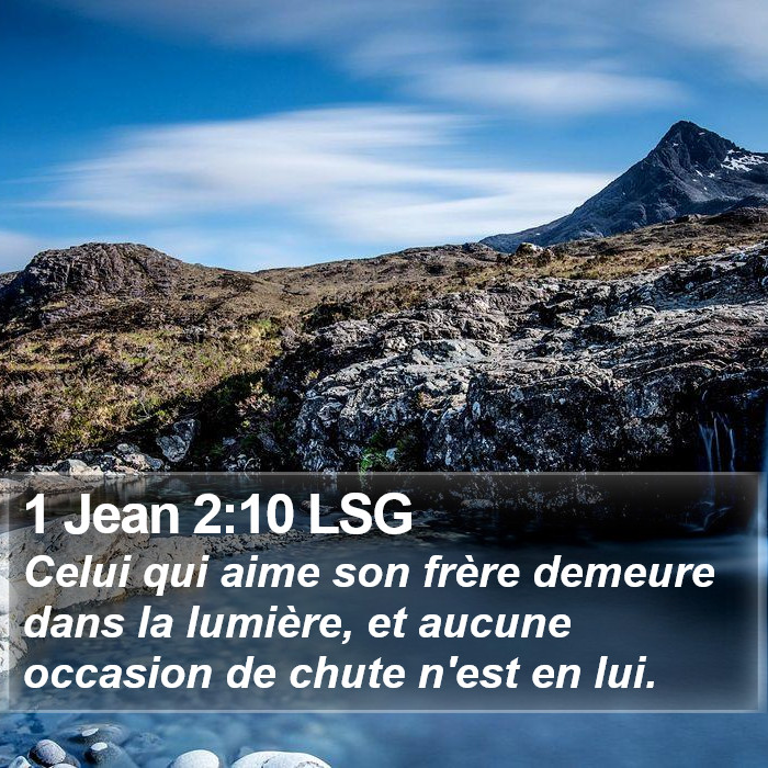 1 Jean 2:10 LSG Bible Study