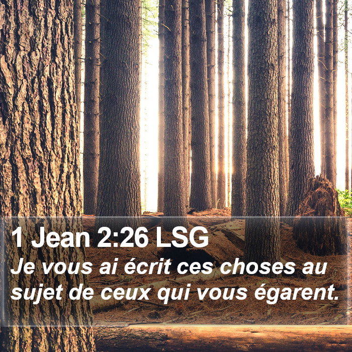 1 Jean 2:26 LSG Bible Study