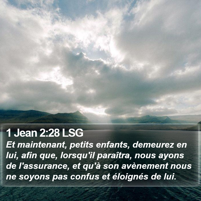 1 Jean 2:28 LSG Bible Study