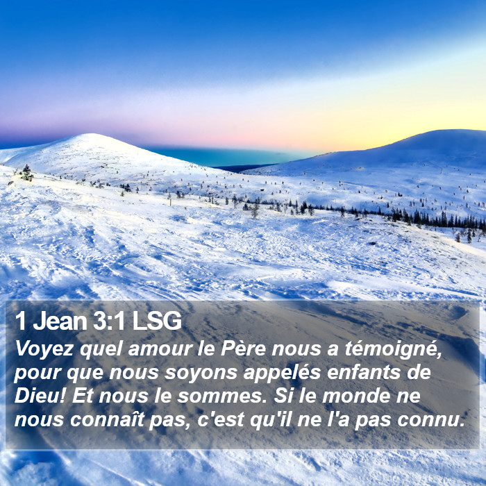 1 Jean 3:1 LSG Bible Study