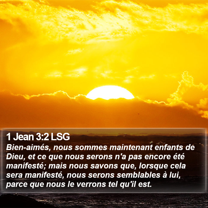 1 Jean 3:2 LSG Bible Study