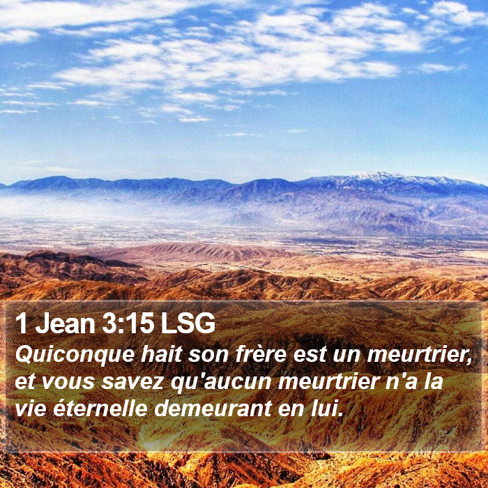 1 Jean 3:15 LSG Bible Study