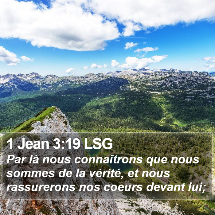 1 Jean 3:19 LSG Bible Study
