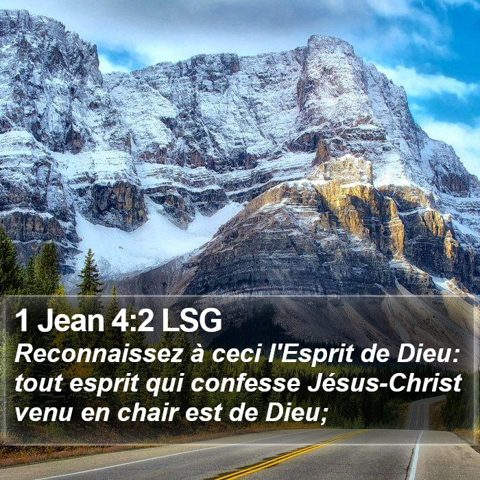 1 Jean 4:2 LSG Bible Study