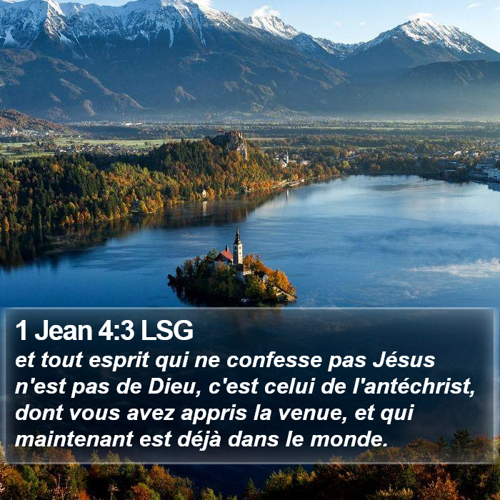 1 Jean 4:3 LSG Bible Study