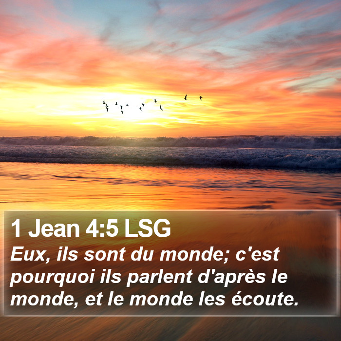 1 Jean 4:5 LSG Bible Study