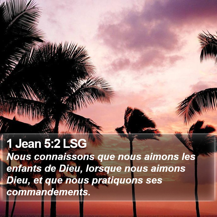 1 Jean 5:2 LSG Bible Study