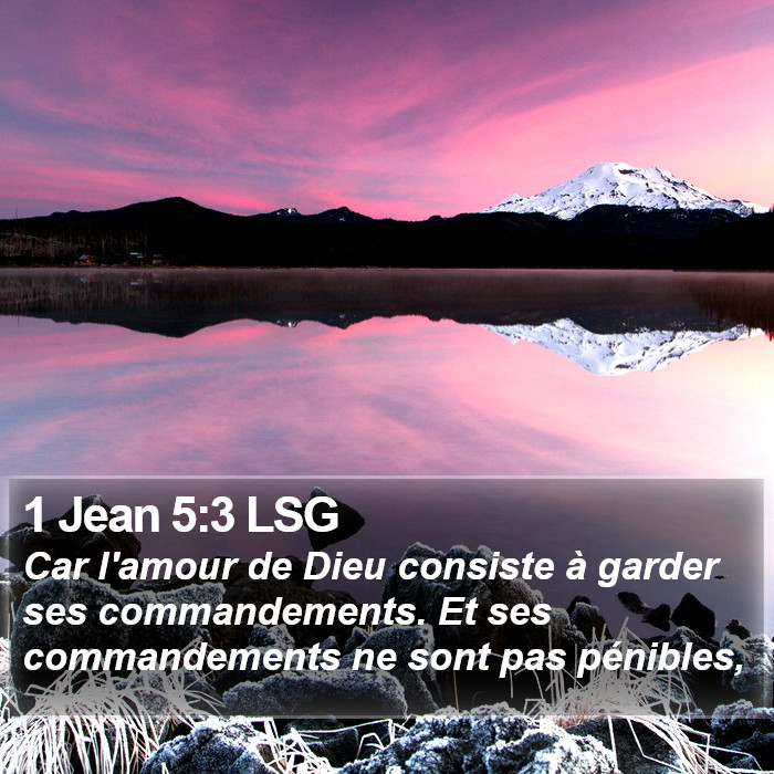 1 Jean 5:3 LSG Bible Study