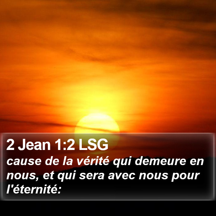 2 Jean 1:2 LSG Bible Study