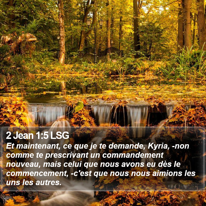 2 Jean 1:5 LSG Bible Study