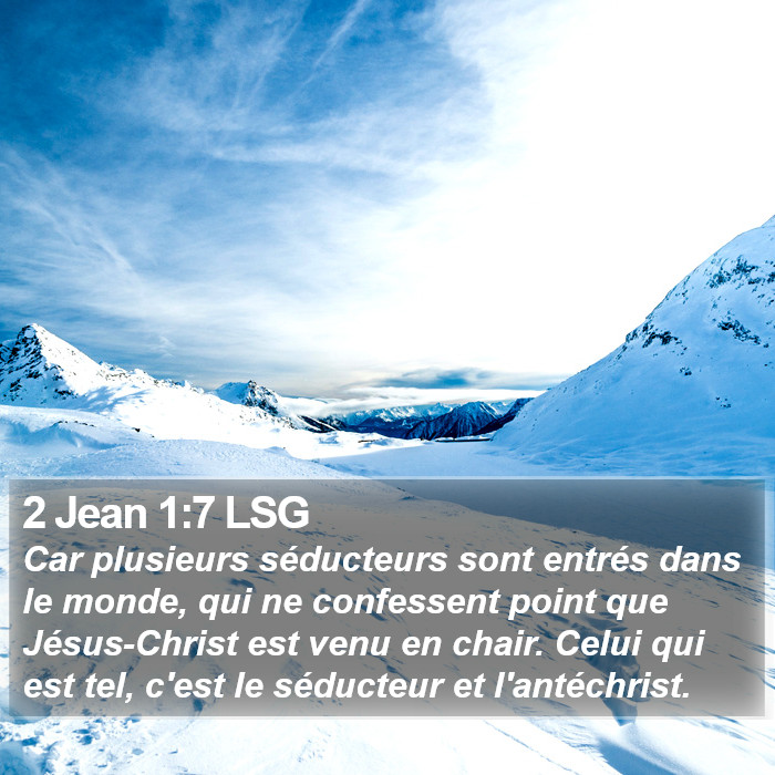 2 Jean 1:7 LSG Bible Study