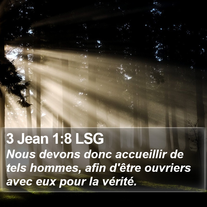 3 Jean 1:8 LSG Bible Study