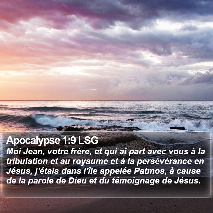 Apocalypse 1:9 LSG Bible Study