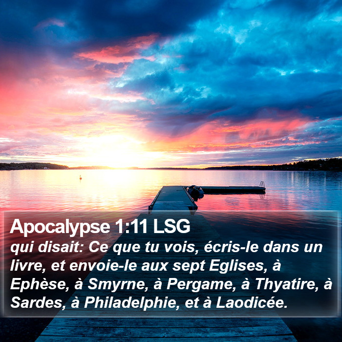 Apocalypse 1:11 LSG Bible Study