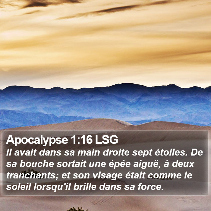 Apocalypse 1:16 LSG Bible Study