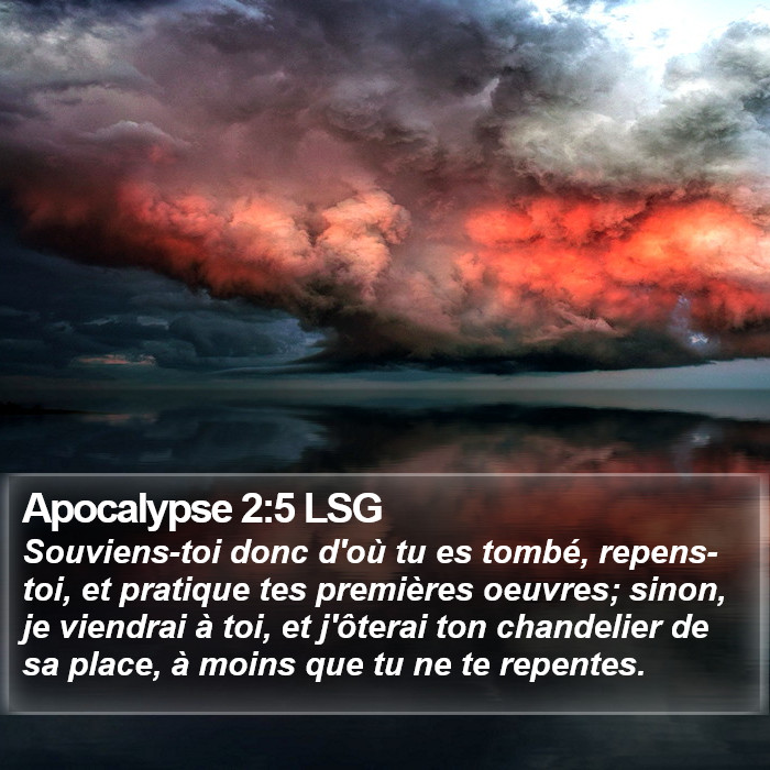 Apocalypse 2:5 LSG Bible Study