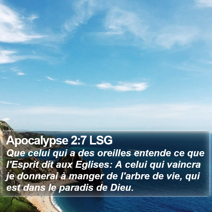 Apocalypse 2:7 LSG Bible Study