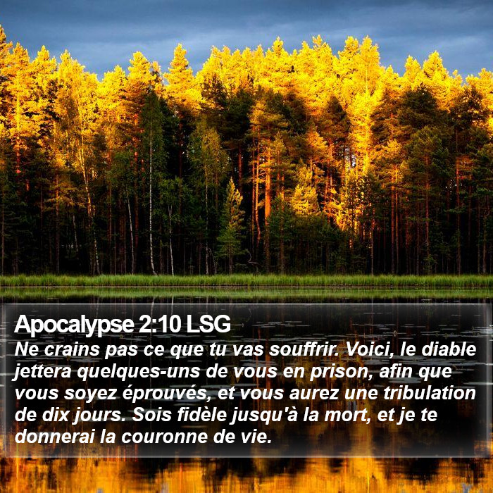 Apocalypse 2:10 LSG Bible Study
